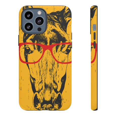 CASEBOB Phone Case iPhone 13 Pro Max / Matte Yellow Horse Glasses iPhone Case (Protective)