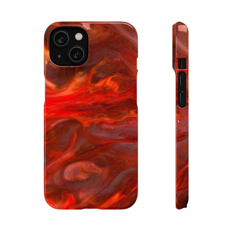 CASEBOB Phone Case iPhone 14 / Glossy Warm Flames Ink Art iPhone Case (Slim)