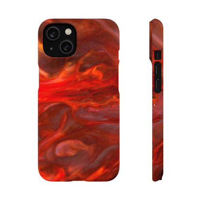 CASEBOB Phone Case iPhone 14 / Matte Warm Flames Ink Art iPhone Case (Slim)