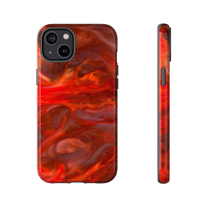 CASEBOB Phone Case iPhone 14 Plus / Glossy Warm Flames Ink Art iPhone Case (Protective)