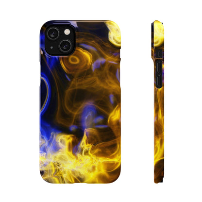 CASEBOB Phone Case iPhone 14 Plus / Glossy Yellow Marble iPhone Case (Slim)