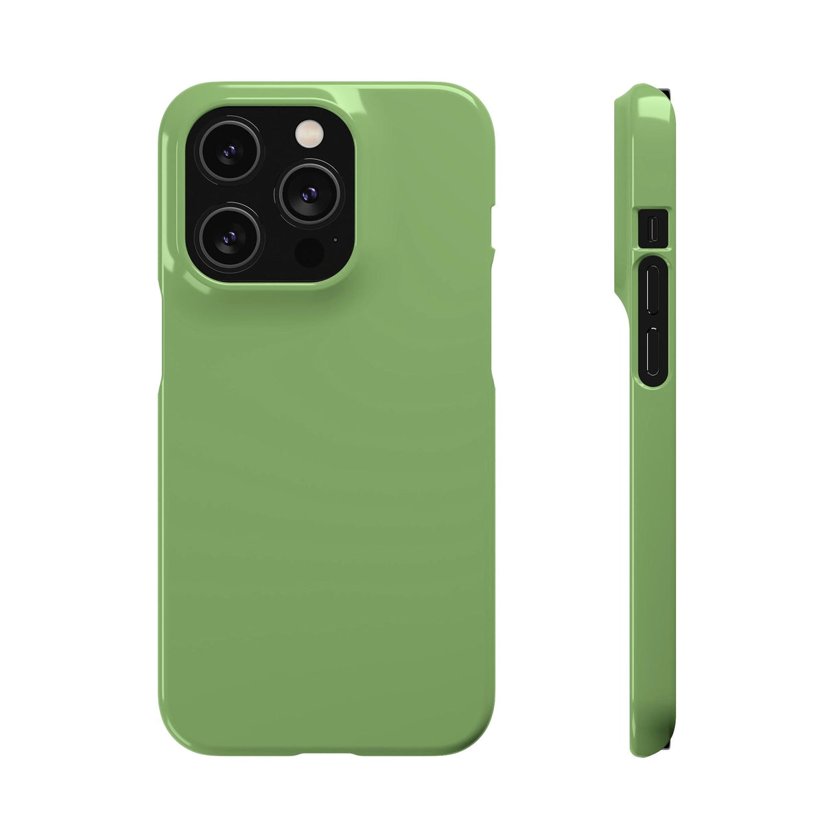 CASEBOB Phone Case iPhone 14 Pro / Glossy Asparagus Green iPhone Case (Slim)