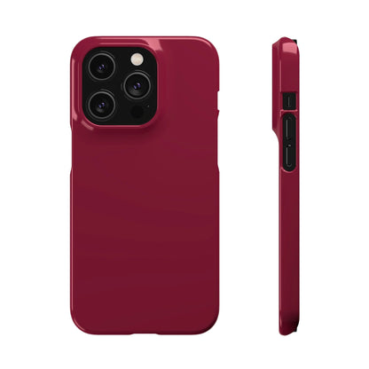 CASEBOB Phone Case iPhone 14 Pro / Glossy Claret Red iPhone Case (Slim)