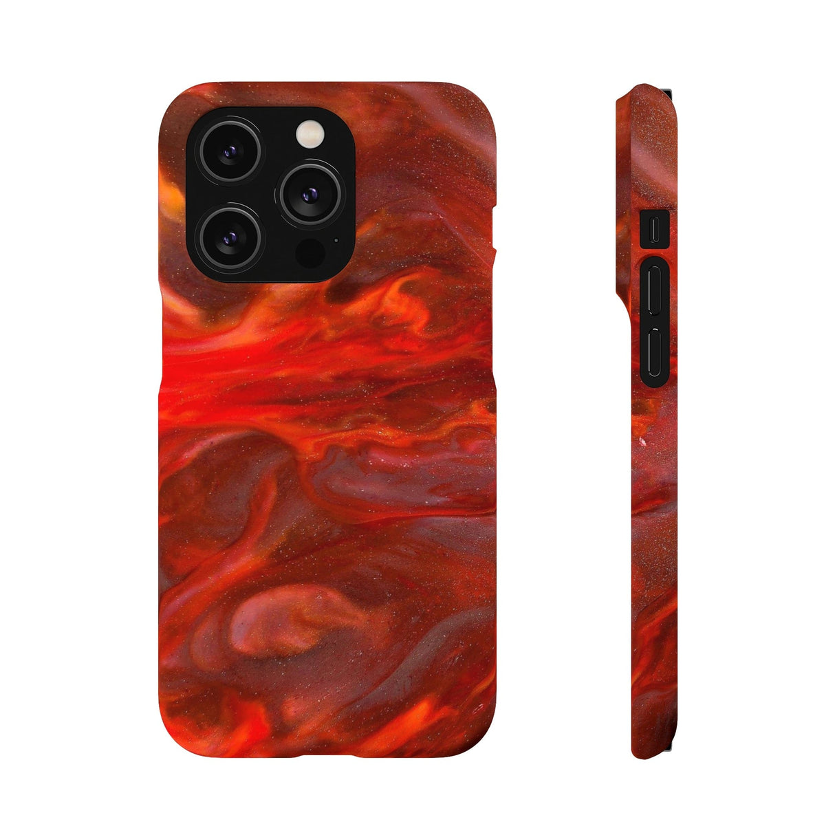 CASEBOB Phone Case iPhone 14 Pro / Matte Warm Flames Ink Art iPhone Case (Slim)