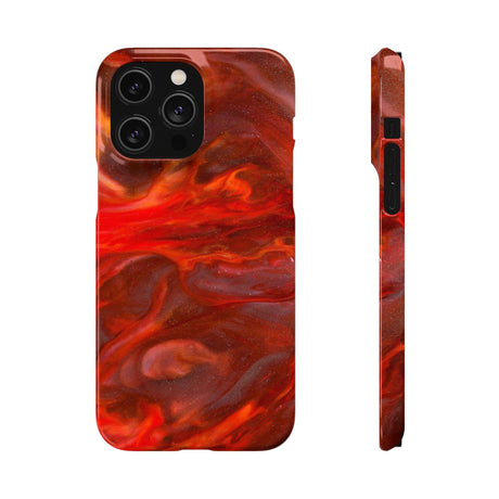 CASEBOB Phone Case iPhone 14 Pro Max / Glossy Warm Flames Ink Art iPhone Case (Slim)