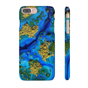 CASEBOB Phone Case iPhone 7 Plus / Glossy Blue Clear Ocean Ink Art iPhone Case (Slim)