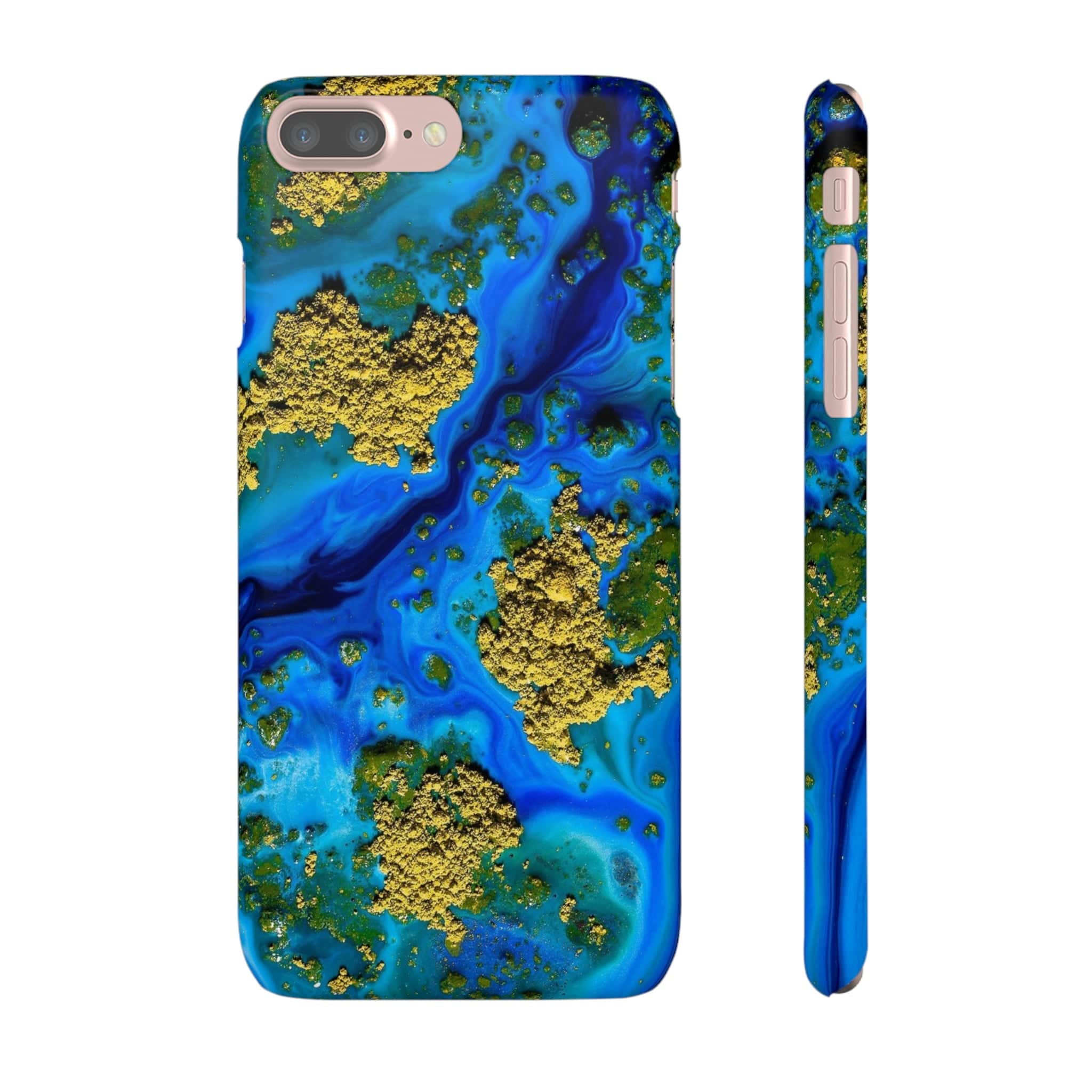 CASEBOB Phone Case iPhone 7 Plus / Matte Blue Clear Ocean Ink Art iPhone Case (Slim)