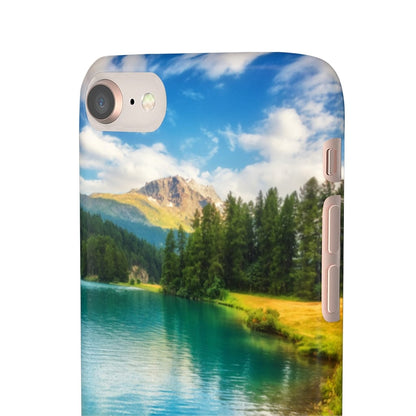 CASEBOB Phone Case iPhone 8 / Glossy Fantastic Azure Alpine Lake Samsung/iPhone (Slim)