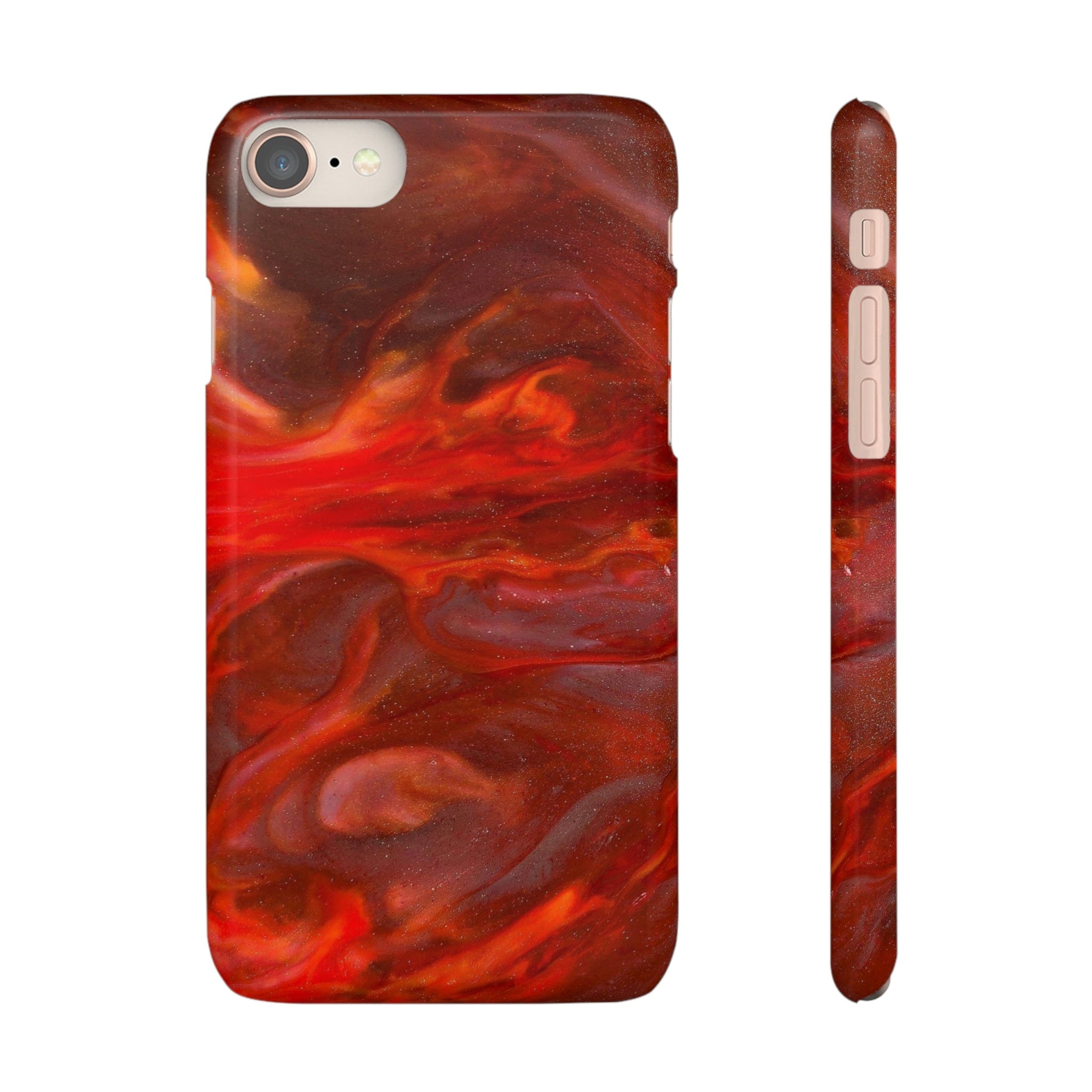 CASEBOB Phone Case iPhone 8 / Glossy Warm Flames Ink Art iPhone Case (Slim)