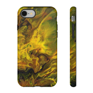 CASEBOB Phone Case iPhone 8 / Glossy Yellow Flame Ink Art iPhone Case (Protective)