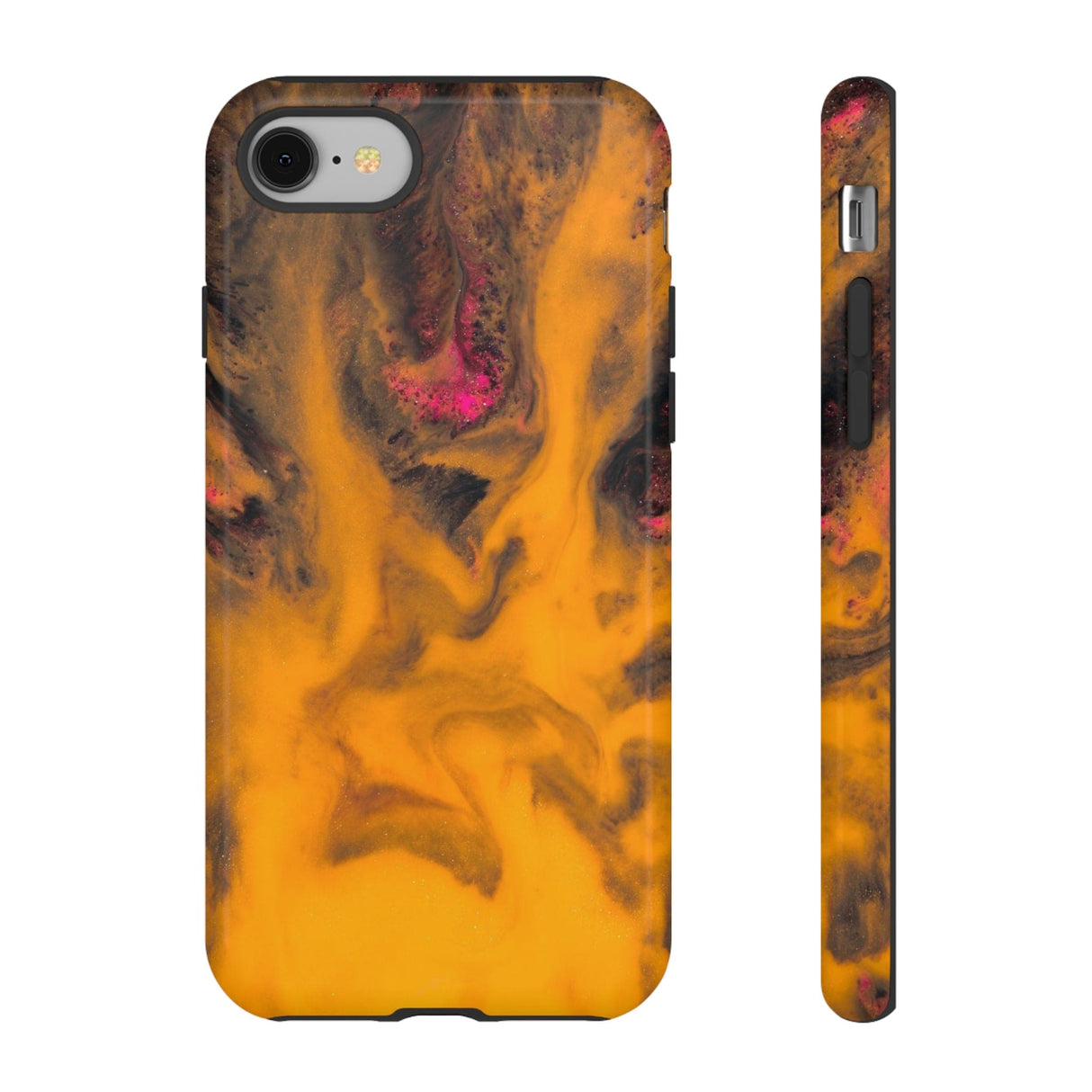 CASEBOB Phone Case iPhone 8 / Glossy Yellow Flame Ink Art iPhone Case (Protective)