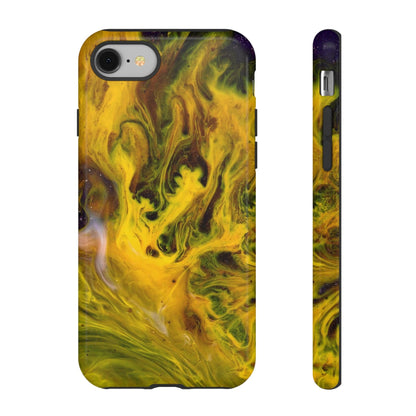 CASEBOB Phone Case iPhone 8 / Glossy Yellow Liquid Ink Art iPhone Case (Protective)