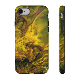 CASEBOB Phone Case iPhone 8 / Matte Yellow Flame Ink Art iPhone Case (Protective)