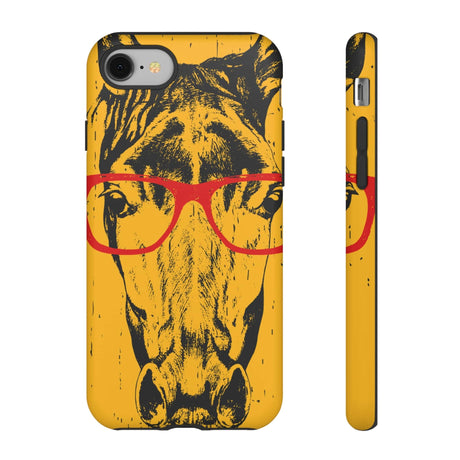 CASEBOB Phone Case iPhone 8 / Matte Yellow Horse Glasses iPhone Case (Protective)