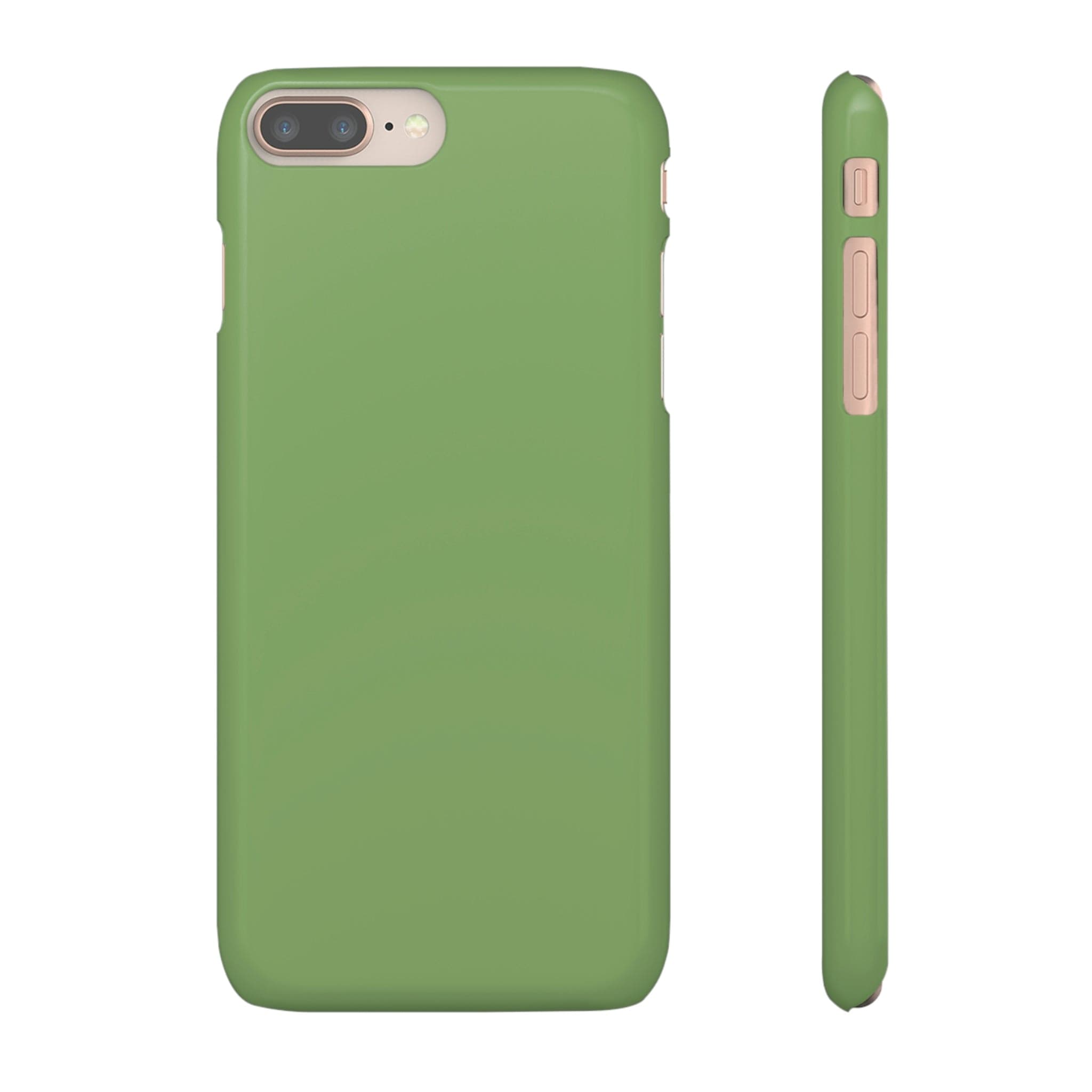 CASEBOB Phone Case iPhone 8 Plus / Glossy Asparagus Green iPhone Case (Slim)