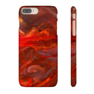 CASEBOB Phone Case iPhone 8 Plus / Glossy Warm Flames Ink Art iPhone Case (Slim)