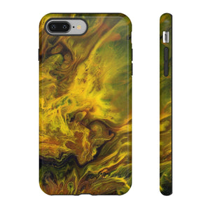 CASEBOB Phone Case iPhone 8 Plus / Glossy Yellow Flame Ink Art iPhone Case (Protective)