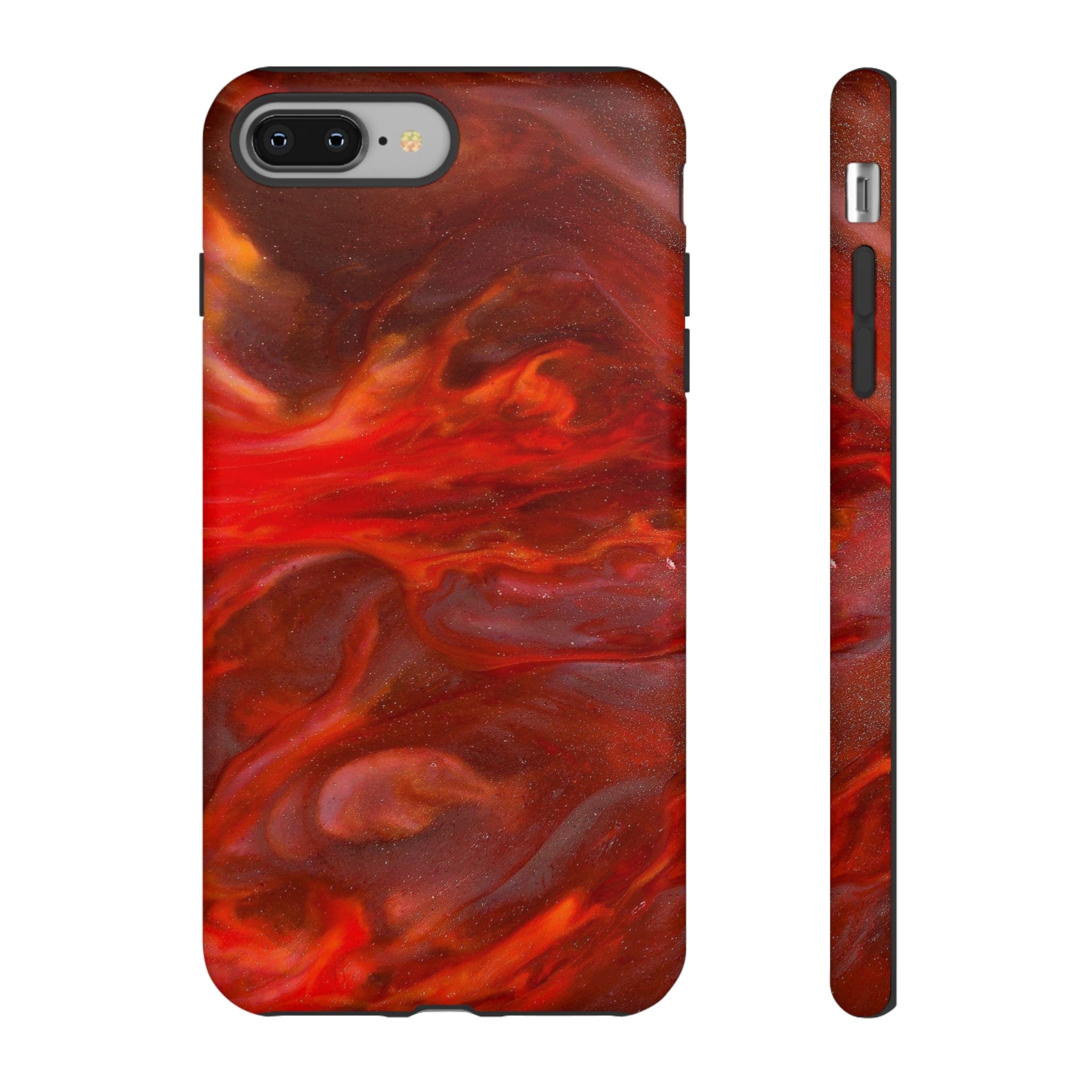 CASEBOB Phone Case iPhone 8 Plus / Matte Warm Flames Ink Art iPhone Case (Protective)