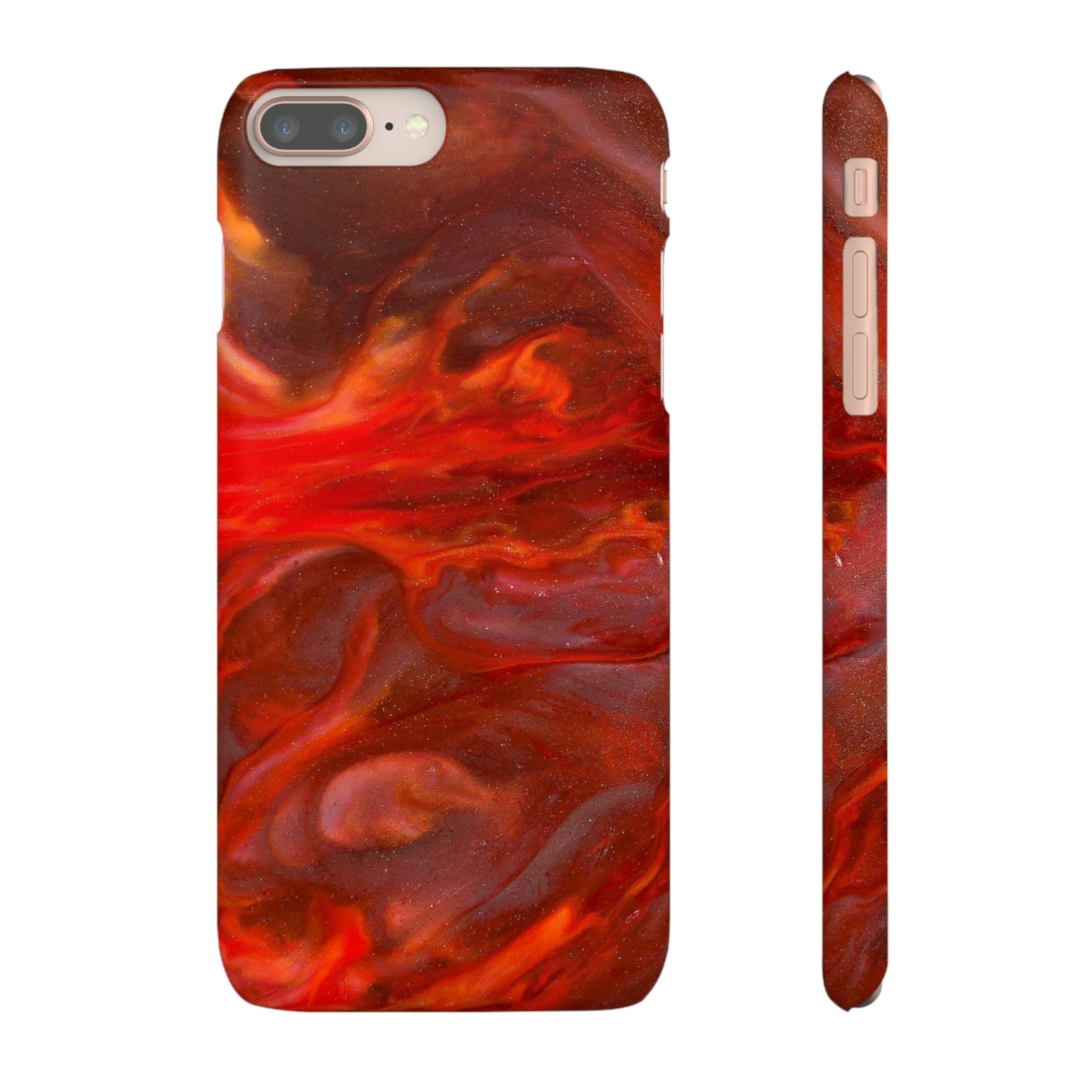 CASEBOB Phone Case iPhone 8 Plus / Matte Warm Flames Ink Art iPhone Case (Slim)