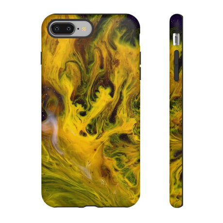 CASEBOB Phone Case iPhone 8 Plus / Matte Yellow Liquid Ink Art iPhone Case (Protective)