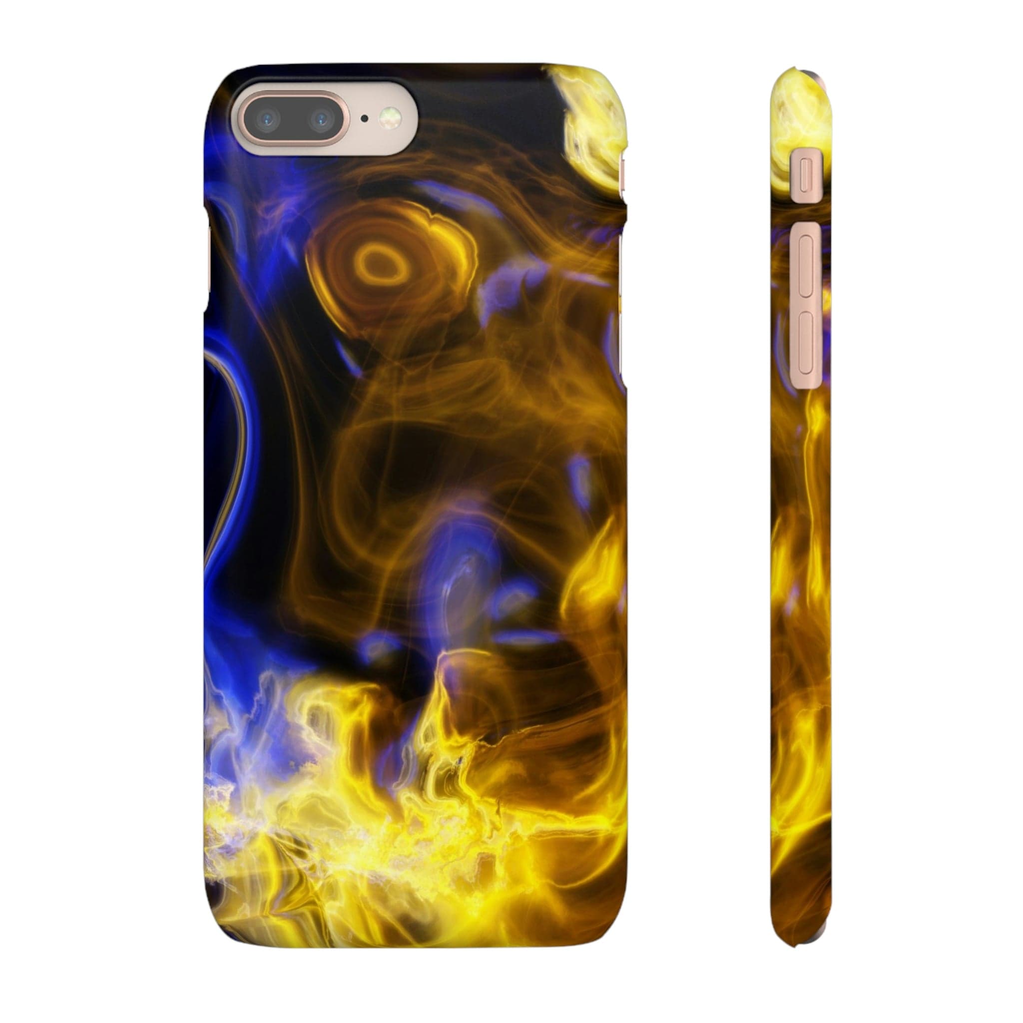 CASEBOB Phone Case iPhone 8 Plus / Matte Yellow Marble iPhone Case (Slim)