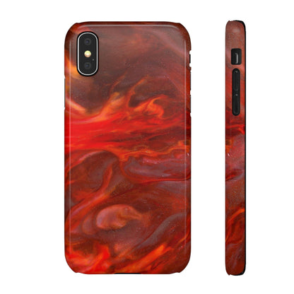 CASEBOB Phone Case iPhone X / Glossy Warm Flames Ink Art iPhone Case (Slim)