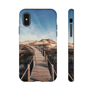 CASEBOB Phone Case iPhone X / Glossy Wooden pedestrian walkway iPhone Case (Protective)