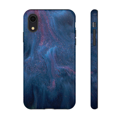 CASEBOB Phone Case iPhone XR / Glossy Midnight Flow Ink Art iPhone Case (Protective)