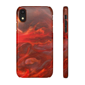 CASEBOB Phone Case iPhone XR / Glossy Warm Flames Ink Art iPhone Case (Slim)