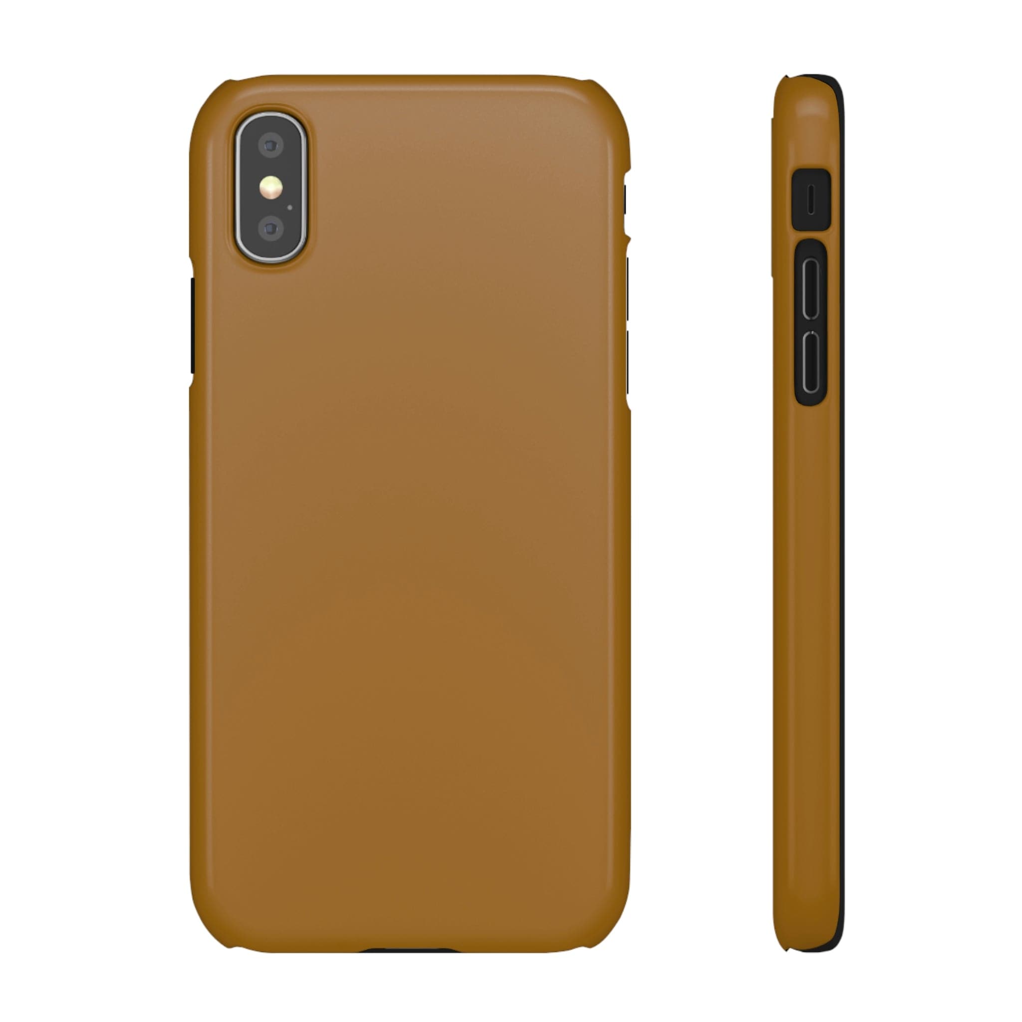 CASEBOB Phone Case iPhone XS / Glossy Golden Brown iPhone Case (Slim)