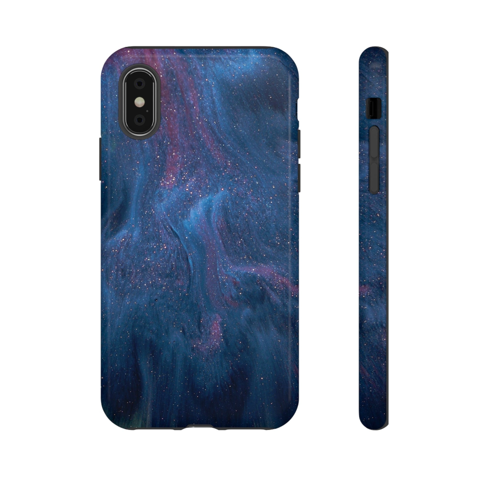 CASEBOB Phone Case iPhone XS / Glossy Midnight Flow Ink Art iPhone Case (Protective)