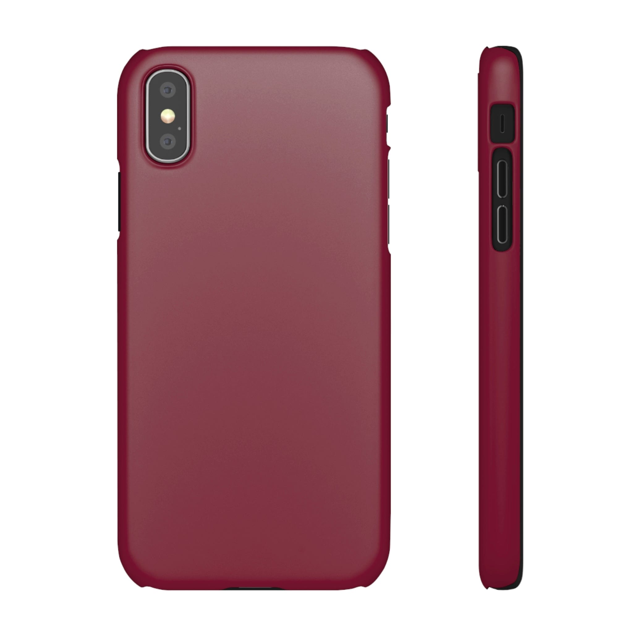 CASEBOB Phone Case iPhone XS / Matte Claret Red iPhone Case (Slim)