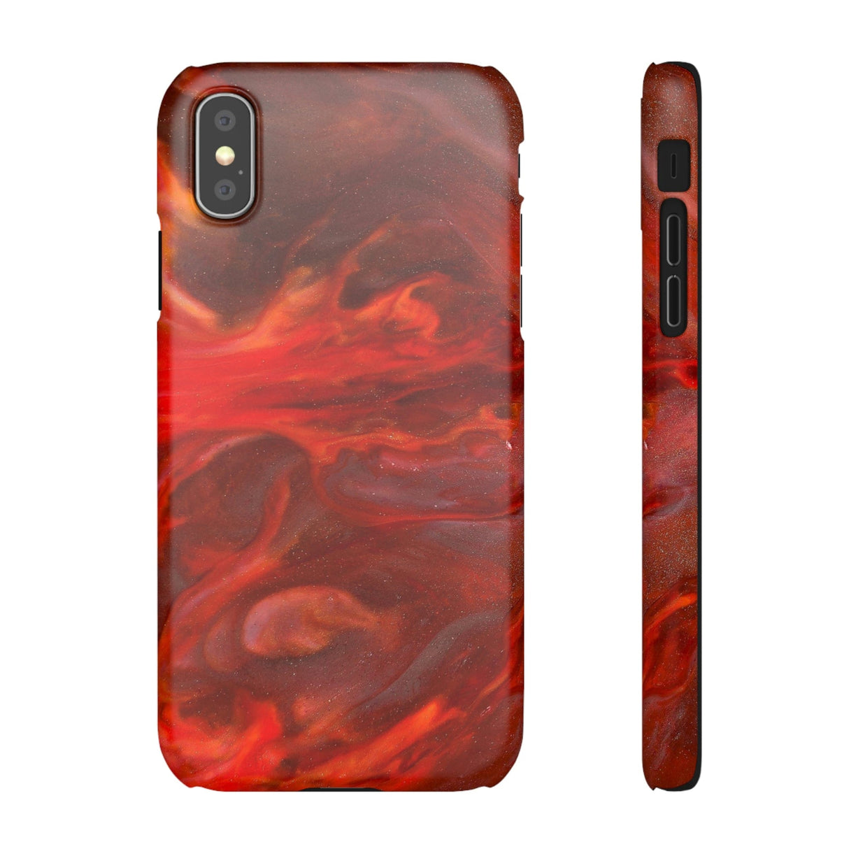 CASEBOB Phone Case iPhone XS / Matte Warm Flames Ink Art iPhone Case (Slim)