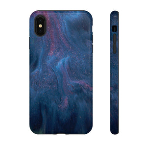 CASEBOB Phone Case iPhone XS MAX / Glossy Midnight Flow Ink Art iPhone Case (Protective)