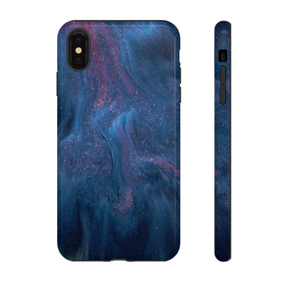 CASEBOB Phone Case iPhone XS MAX / Glossy Midnight Flow Ink Art iPhone Case (Protective)