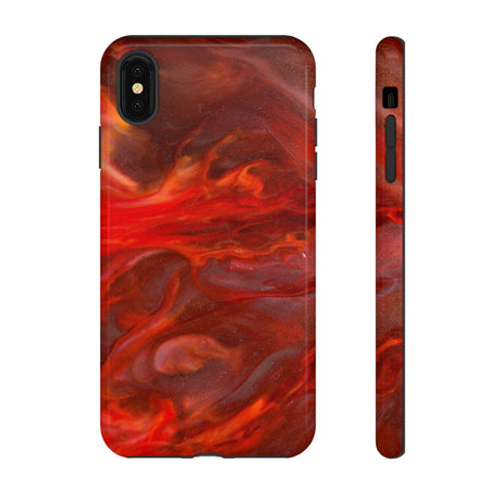 CASEBOB Phone Case iPhone XS MAX / Glossy Warm Flames Ink Art iPhone Case (Protective)