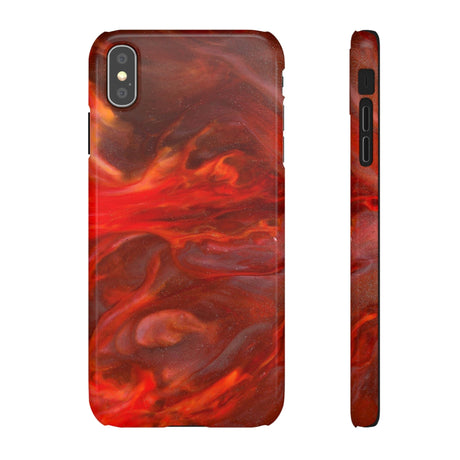 CASEBOB Phone Case iPhone XS MAX / Glossy Warm Flames Ink Art iPhone Case (Slim)