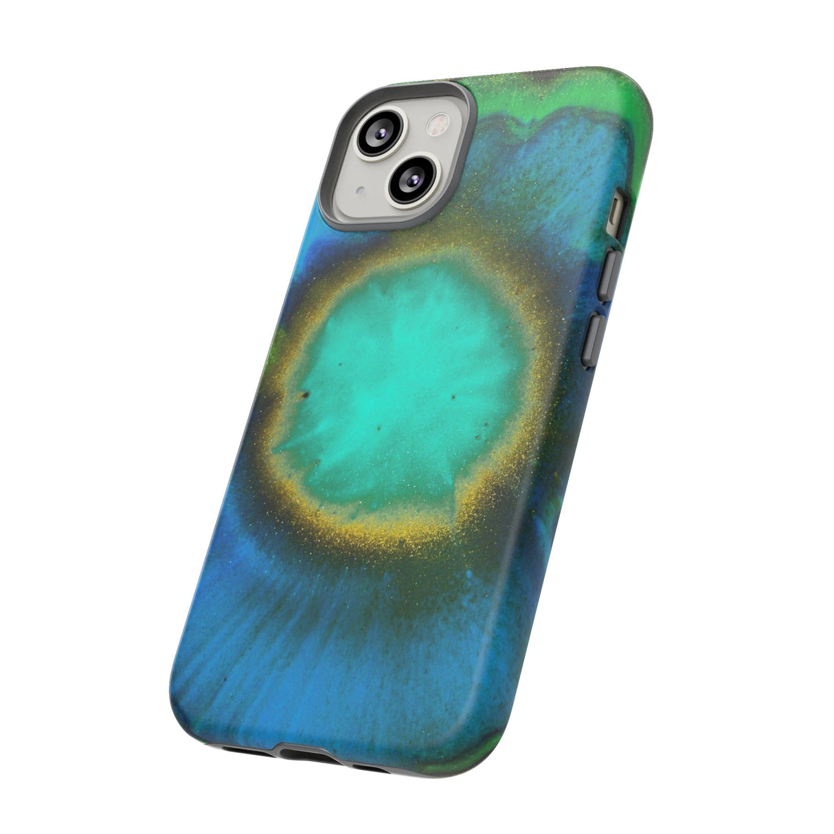 CASEBOB Phone Case Neon Blue Ink Art iPhone Case (Protective)