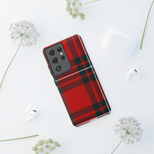 CASEBOB Phone Case Plaid Pattern Red Android Case (Protective)