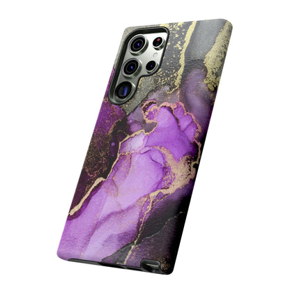 CASEBOB Phone Case Purple Marble & Gold Android Case (Protective)