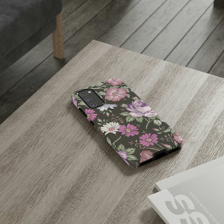 CASEBOB Phone Case Purple Rose Vintage Flower Samsung Case (Protective)