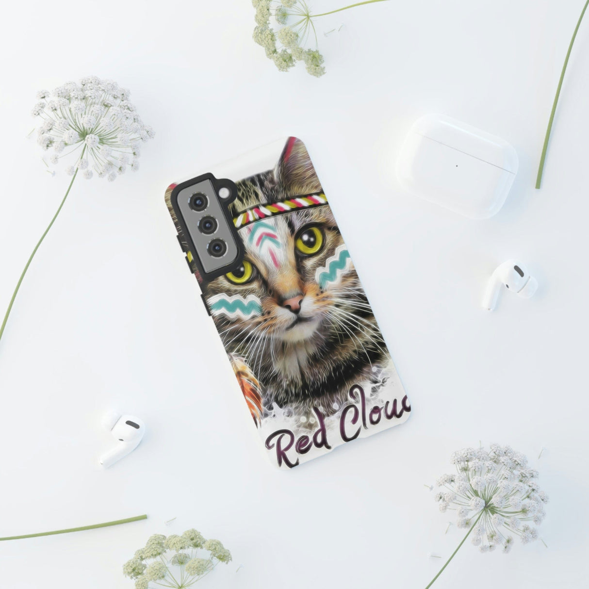 CASEBOB Phone Case Red Cloud Cat Android Case (Protective)