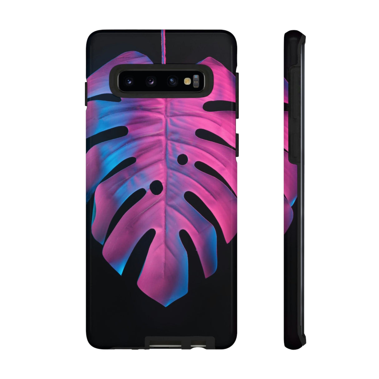 CASEBOB Phone Case Samsung Galaxy S10 / Glossy Tropical Palm Leaves Android Case (Protective)