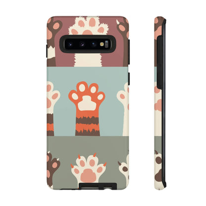 CASEBOB Phone Case Samsung Galaxy S10 / Glossy Vintage Cat Paw Android Case (Protective)