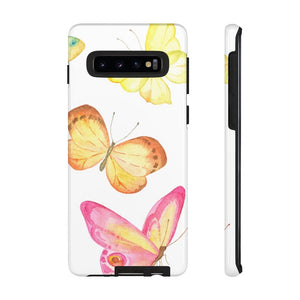 CASEBOB Phone Case Samsung Galaxy S10 / Glossy Watercolor Butterflyes Samsung Case (Protective)