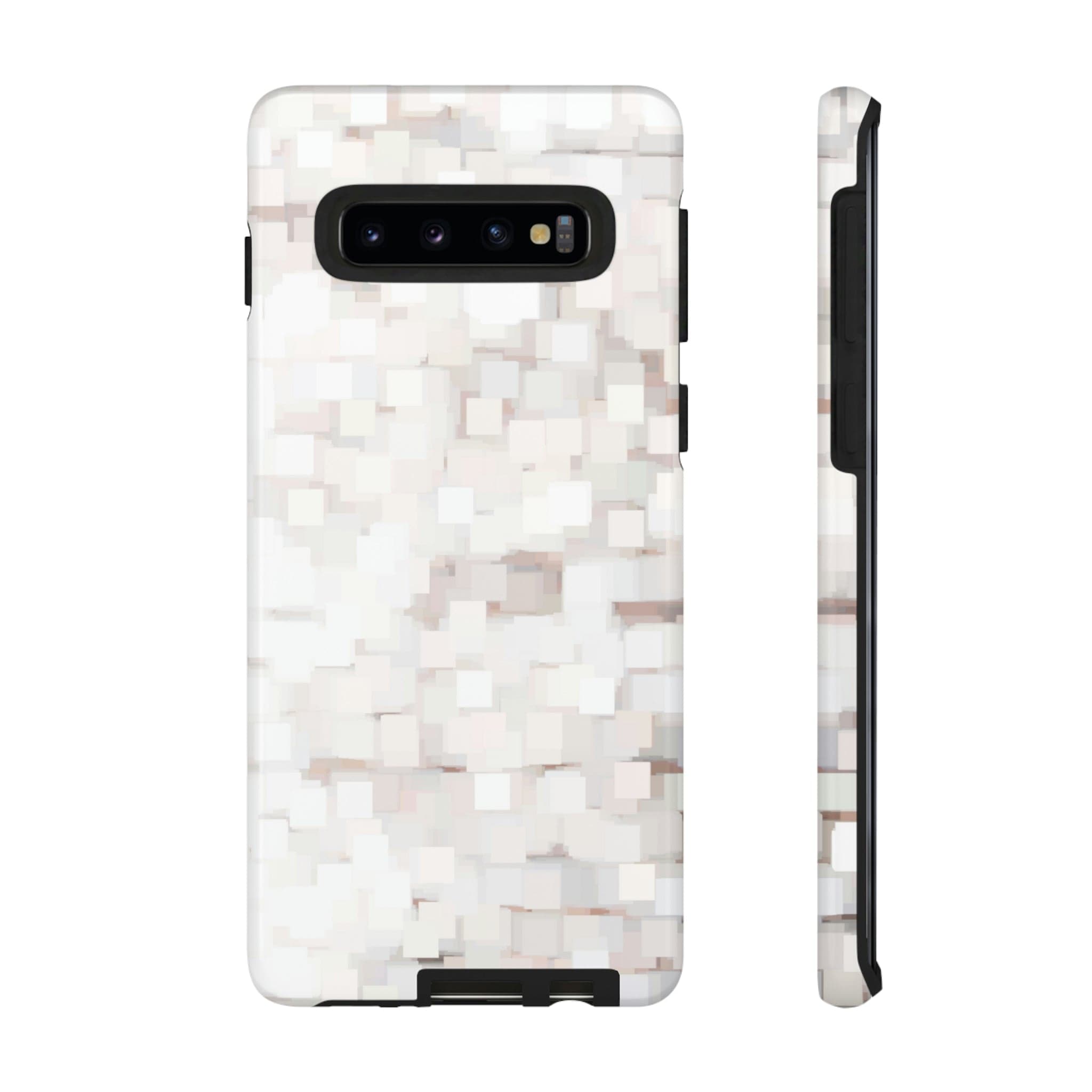 CASEBOB Phone Case Samsung Galaxy S10 / Glossy White Abstract Background Android Case (Protective)