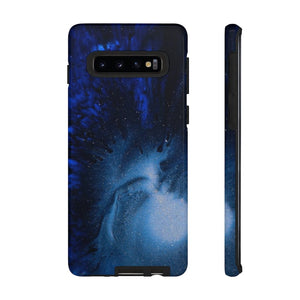 CASEBOB Phone Case Samsung Galaxy S10 / Glossy Winter Blue Ink Art Android Case (Protective)