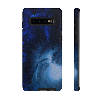 CASEBOB Phone Case Samsung Galaxy S10 / Glossy Winter Blue Ink Art Android Case (Protective)