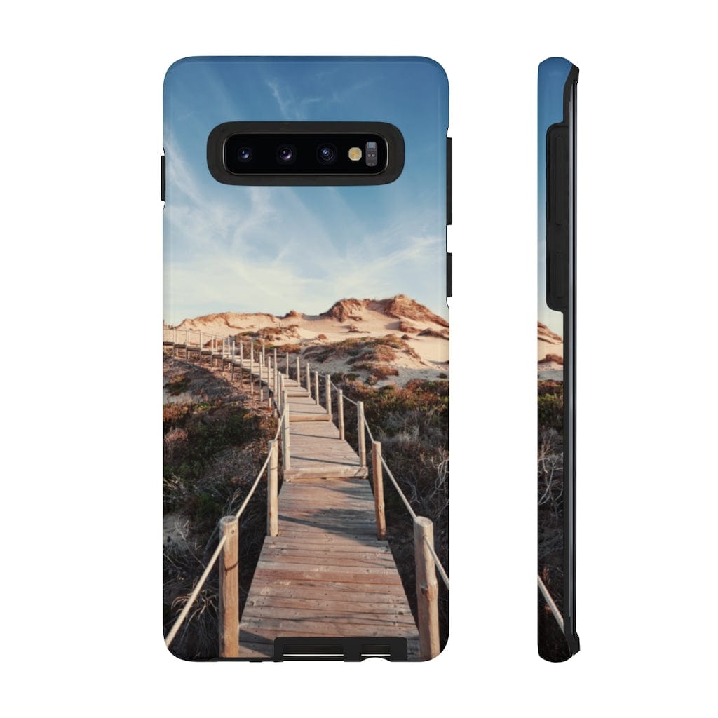 CASEBOB Phone Case Samsung Galaxy S10 / Glossy Wooden pedestrian walkway Samsung Case (Protective)