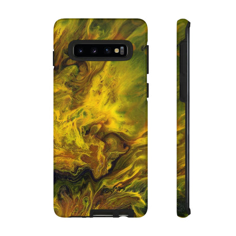 CASEBOB Phone Case Samsung Galaxy S10 / Glossy Yellow Ink Art Android Case (Protective)